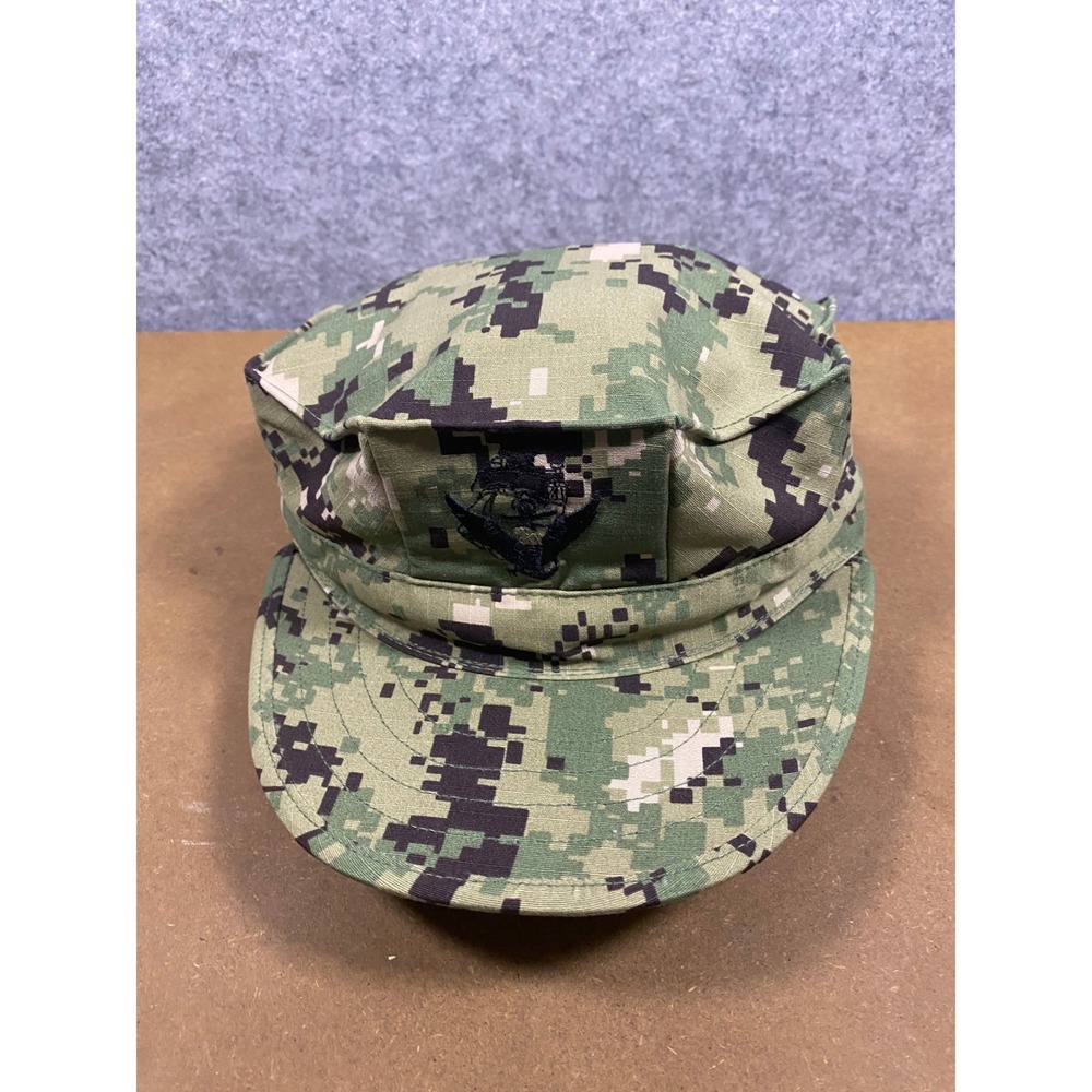 US Navy NWU Type III Digital Camo Utility Cap Sekri Industries 7 1/4 8-Point Hat